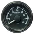 VDO SingleViu Tachometer 4.000 RPM Black 52mm gauge
